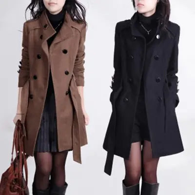 🧥: Women's Long Wool Winter Coat - Classic Elegant Jacket