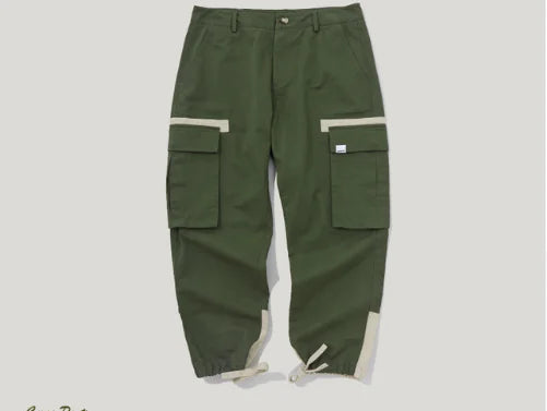 👖 Drawstring Cuffed Cargo Pants for Work - Professional Utility Style