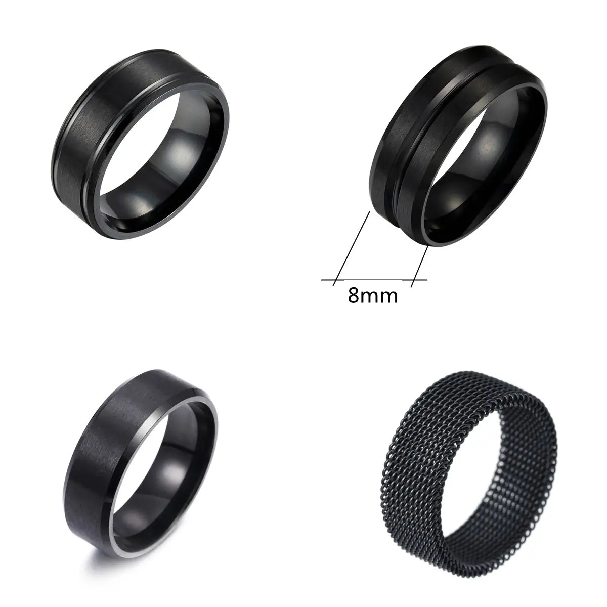 💍: Men's Titanium Steel Ring - 8mm European & American Style