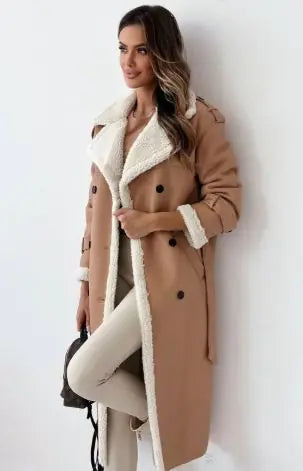🧥: Winter Collar Lapel Coat - Elegant Insulated Outerwear