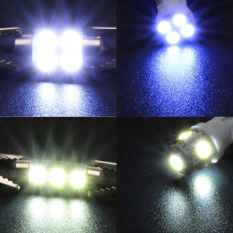 💡: 14-Piece T10 36mm LED Interior Car Accessories Kit - Map, Dome & License Plate Lights