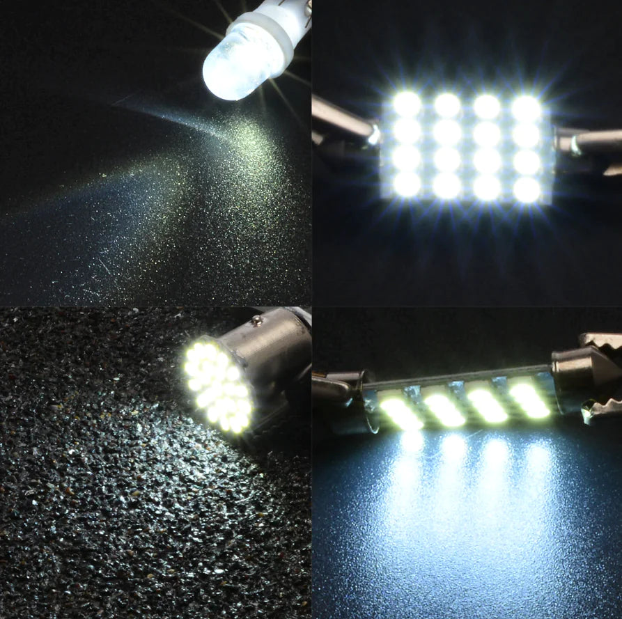 💡: 14-Piece T10 36mm LED Interior Car Accessories Kit - Map, Dome & License Plate Lights