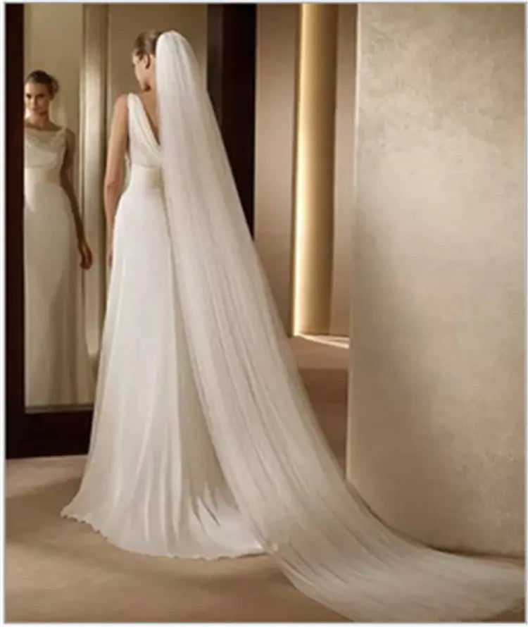 👰: 3 Meters Long Bridal Veil - Cathedral Wedding Veil for Brides