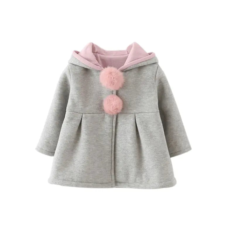 🧥: Cotton Rabbit Ear Hooded Jacket for Kids