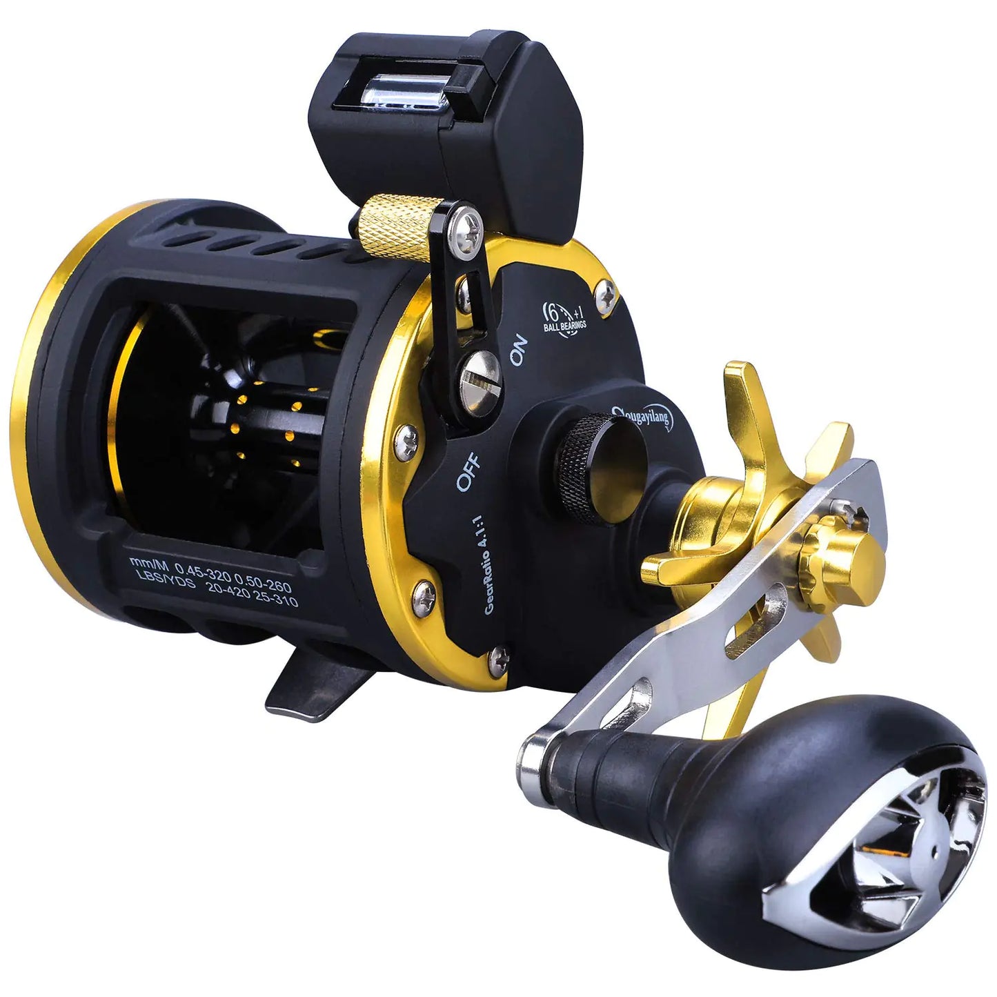 🎣 Sougayilang Line Counter Fishing Reel - Conventional Level Wind Trolling Reel TRA 30R