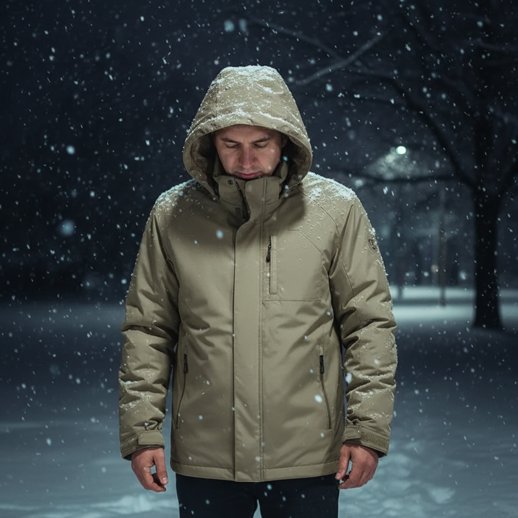 🧥: Men's Thickened Fleece Lined Jacket Set - Windproof Winter Outerwear