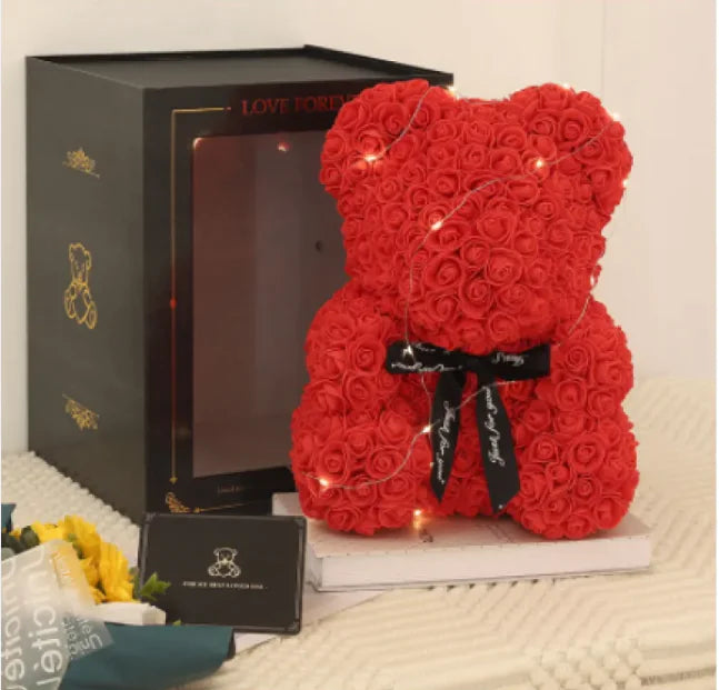 Rose Bear Teddy - Valentine's Day PE Foam Rose Bear