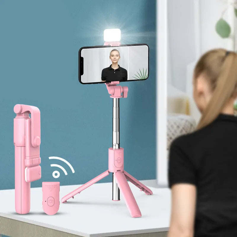 📱: Mobile Phone Selfie Stick with Built-In LED Light