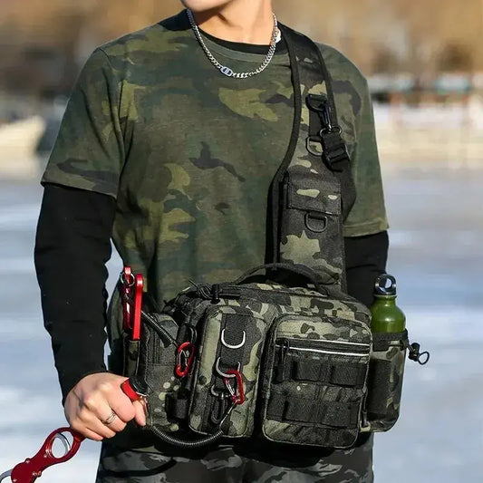 🎣 Fishing Tackle Backpack - Lure Box Gear Storage Bag for Anglers