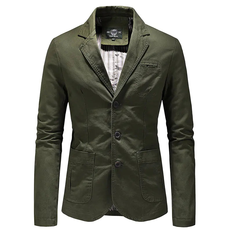 🧥: Men's Solid Color Single Breasted Jacket