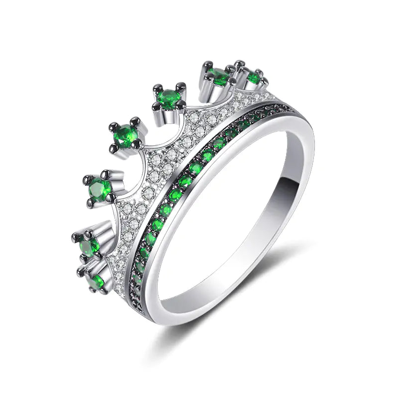💎: Two-Tone Heart Shaped Zircon Ring - Romantic Dual-Color Jewelry