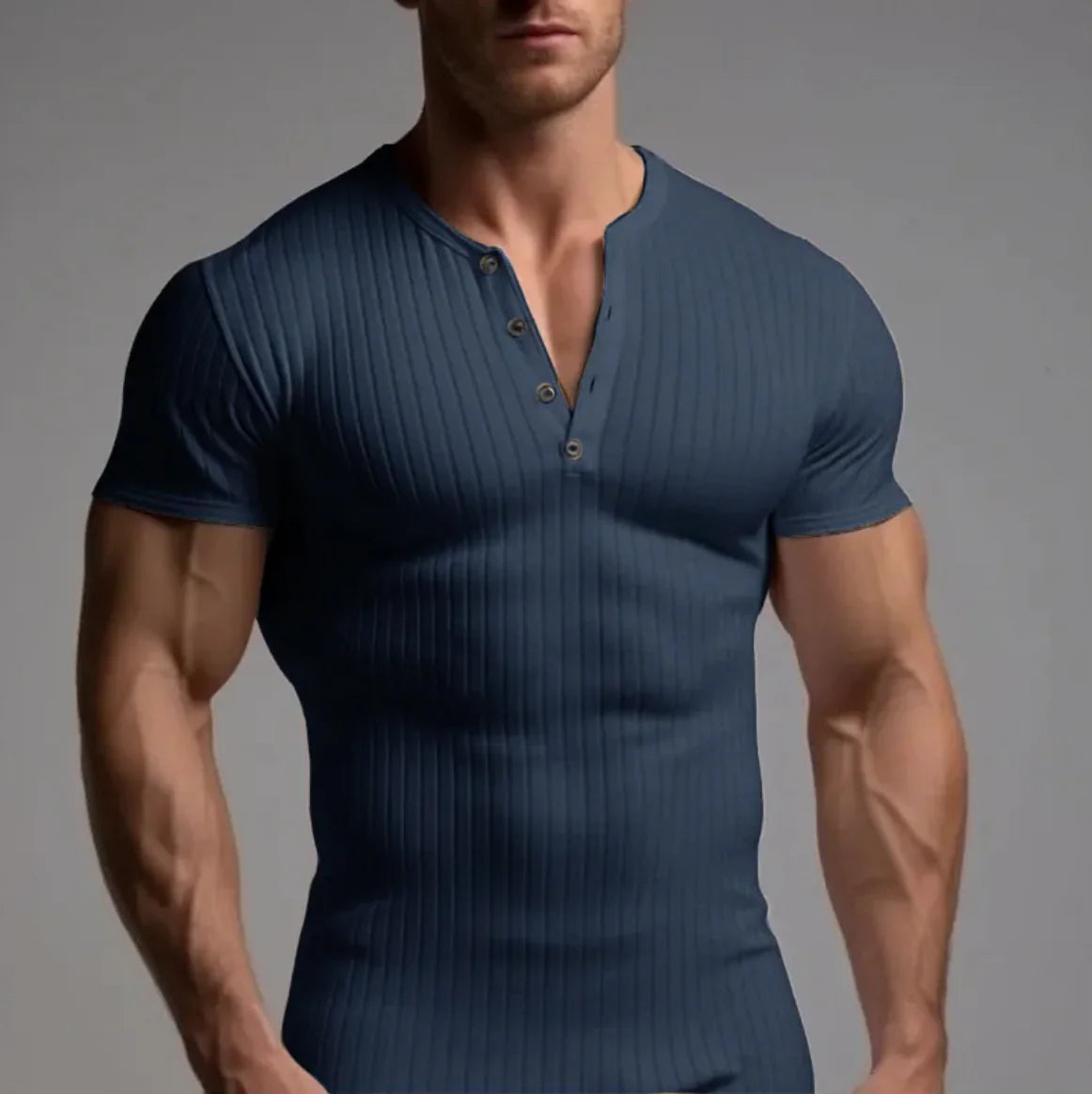 👕: Men's Stretch Fit Solid Color Short-Sleeve T-Shirt