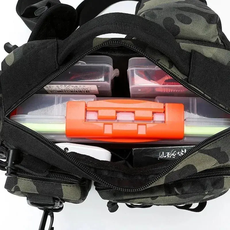 🎣 Fishing Tackle Backpack - Lure Box Gear Storage Bag for Anglers