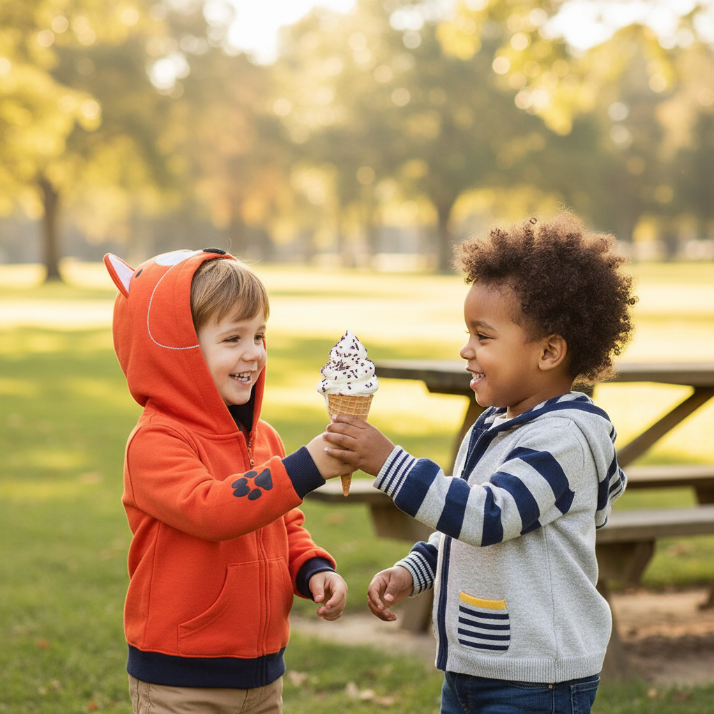 🐯: Kids Cartoon Tiger Fox Ear Hooded Jacket for Boys