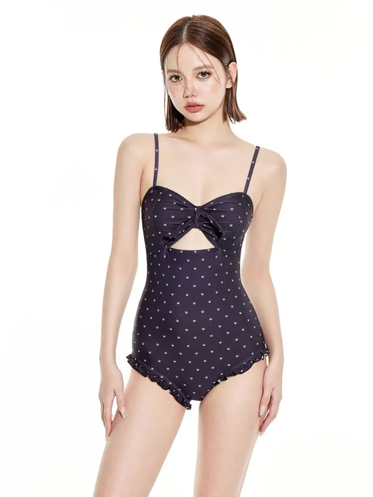 👙 Women's One-Piece Modest Swimsuit - Tummy Control Boxer Style with Shell Collar