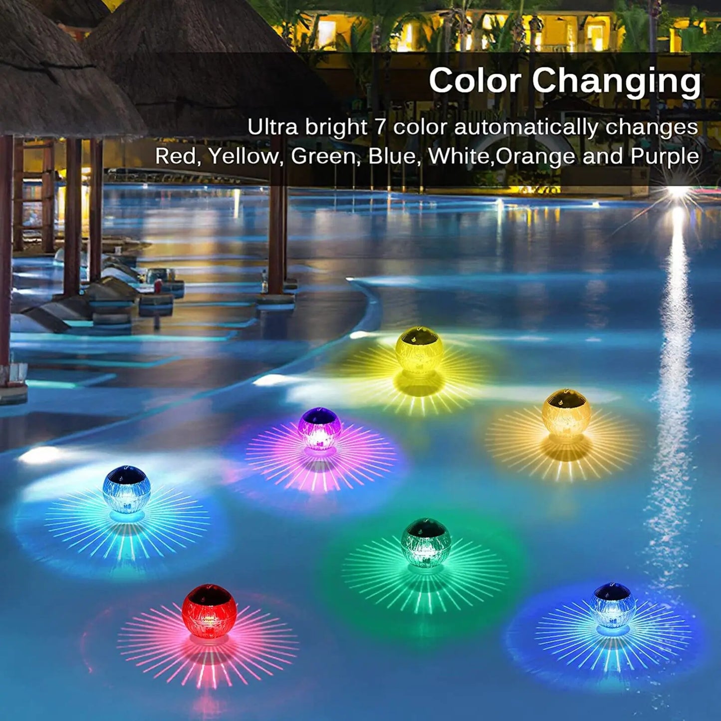 💡 Solar LED Floating Pool Light - RGB Color Changing Garden Pond Lamp