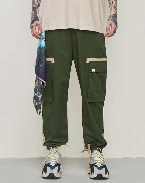 👖 Drawstring Cuffed Cargo Pants for Work - Professional Utility Style