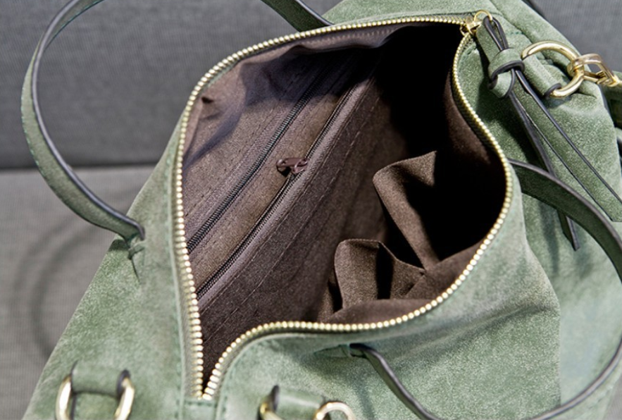 👜: Suede Motorcycle Tote Bag