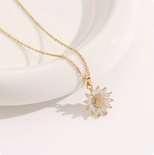 🌻: Sunflower Bloom Necklace - Mother's Day, Valentine's & Christmas Gift