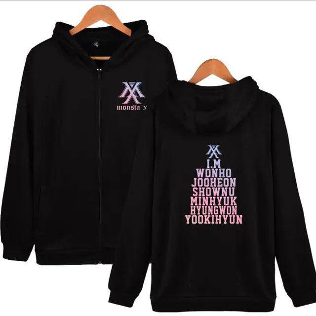 🧥: KPOP Monsta X Hoodie Jacket for Women (4XL)