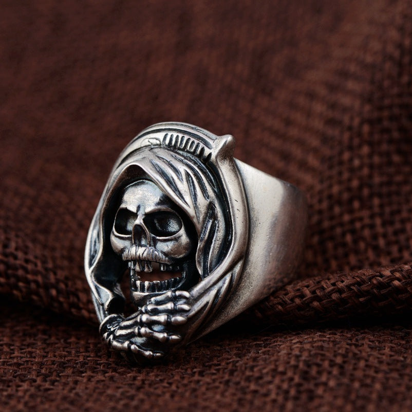 💀: Skull Ring — Adjustable Open Style Copper Statement Ring
