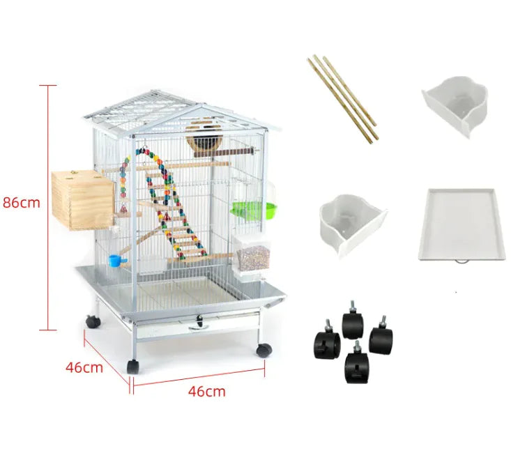 Premium Multifunctional Alloy Birdcage