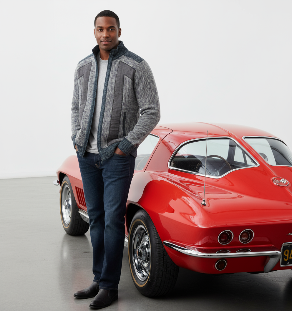 🧥: Men's Stand Collar Plush Sweater - Casual Comfort Winter Pullover