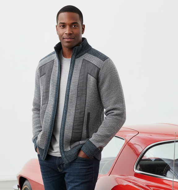 🧥: Men's Stand Collar Plush Sweater - Casual Comfort Winter Pullover