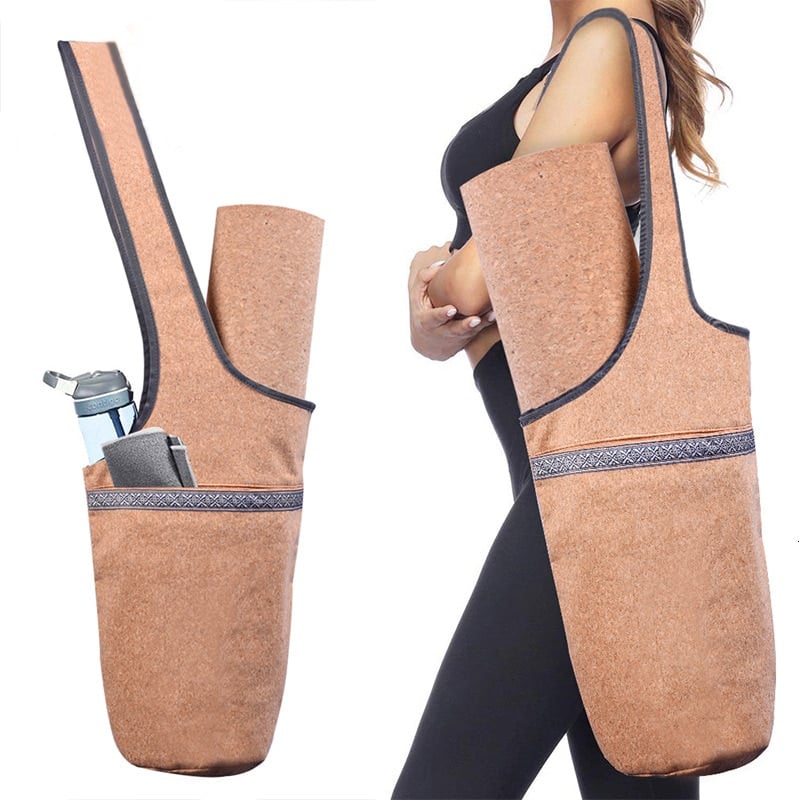 🧘: Cork Yoga Backpack — Eco-Friendly | 30x35x20cm | Lightweight 0.43kg Mat Carrier