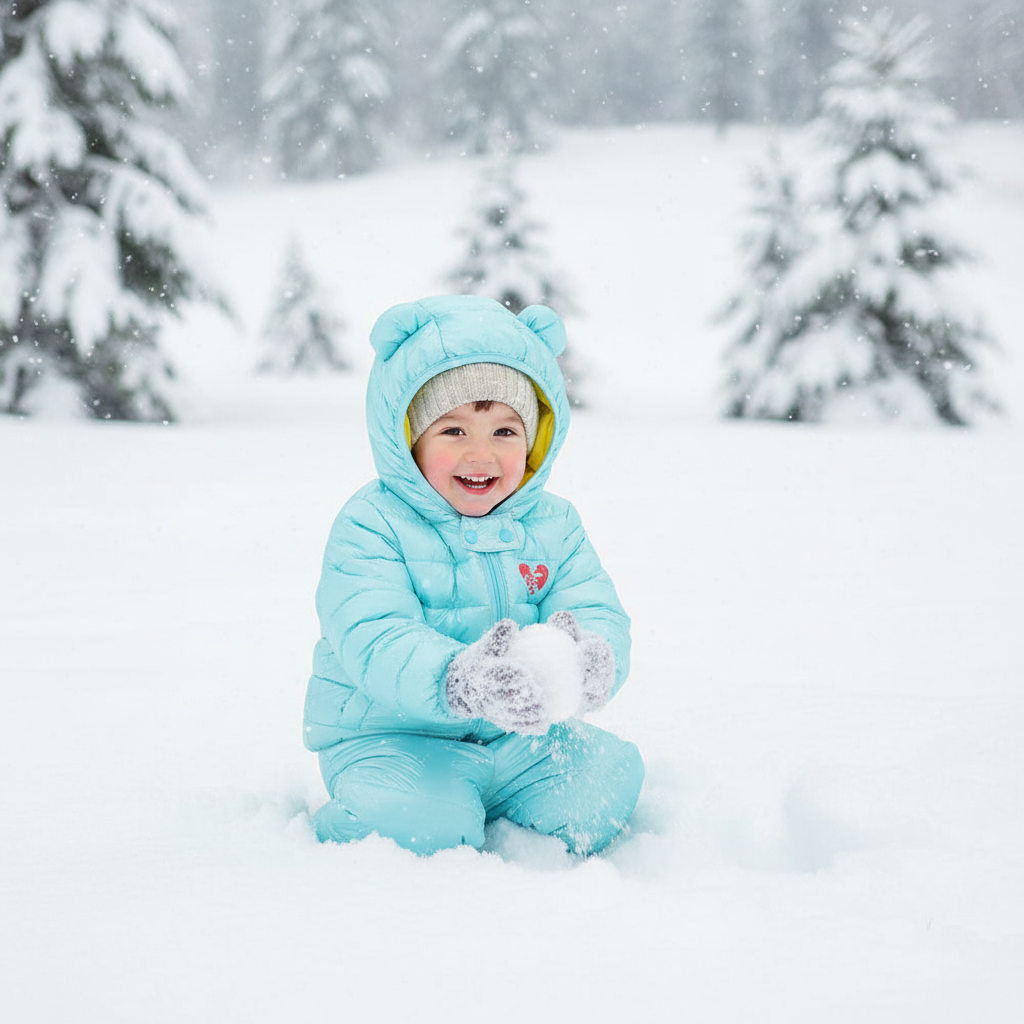 🧥: Kids' Down Jacket and Cotton Coat Two-Piece Set