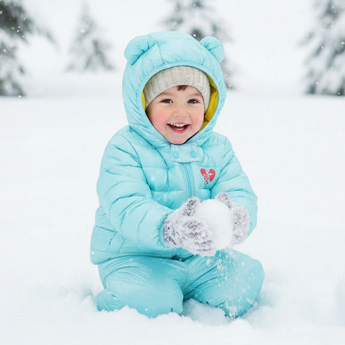 🧥: Kids' Down Jacket and Cotton Coat Two-Piece Set