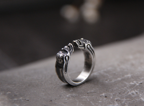 💀: 925 Thai Silver Engraved Skull Ring