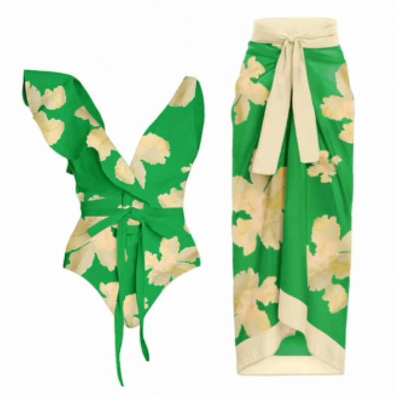 👙: Retro French One-Piece Swimsuit for Vacation