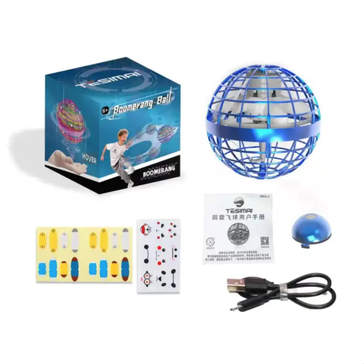 ✨: Magic LED Flying Gyro Ball - Levitating RC Toy