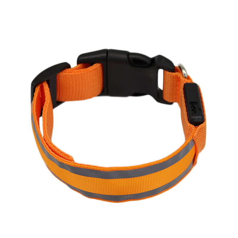 🐕: Anti-Lost LED Luminous Dog Collar – Rechargeable & Battery Reflective Safety Collar