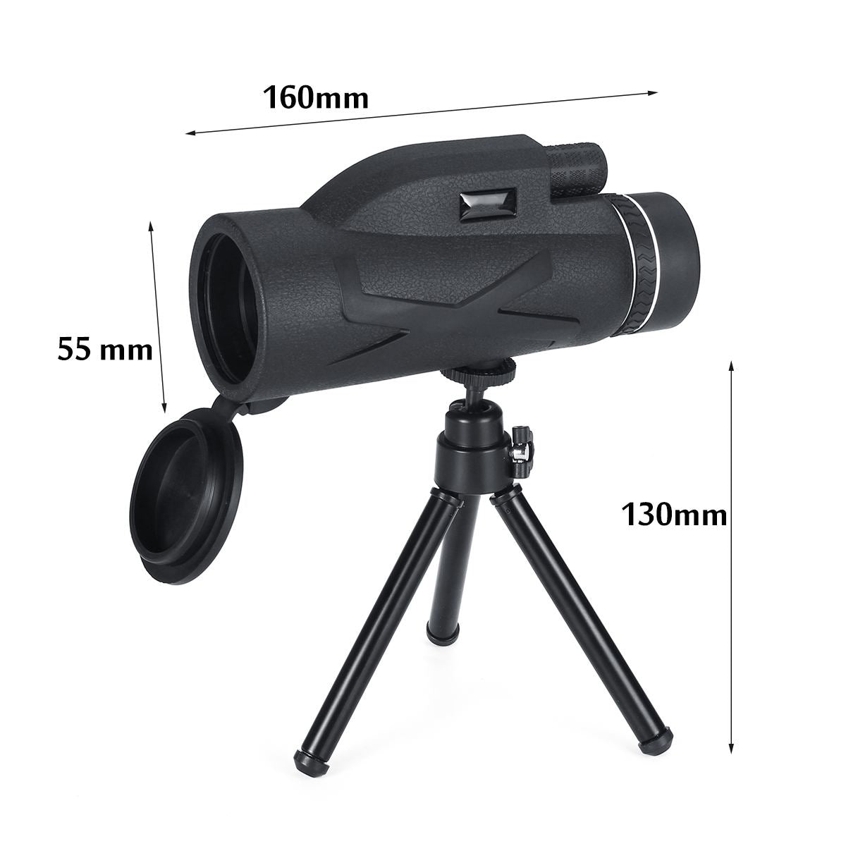🔭: 80x Portable Monocular Telescope — BAK4 Prism | 40mm Objective | Phone Clip Included | Birdwatching, Hiking & Outdoor Adventures