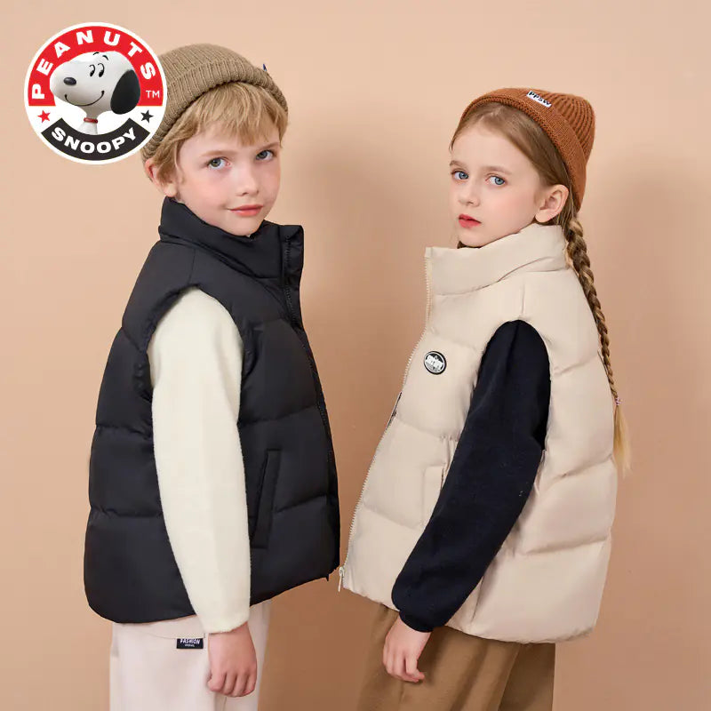 🐶: Snoopy Kids Vest - Lightweight Down Winter Jacket