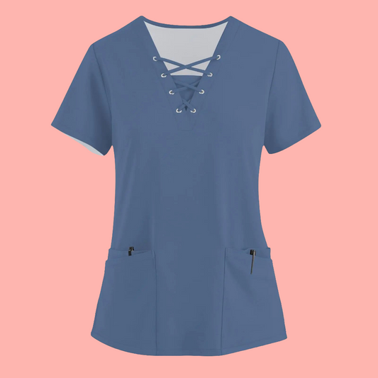 🩺 Scrubs for Women - Blue XL Professional Medical Uniform Set
