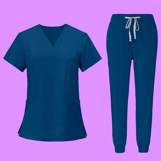 🩺 RAYGARD Unisex Medical Scrubs Set XL - Dark Blue Healthcare Uniform