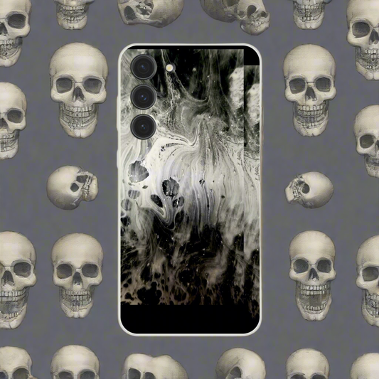 WispDesign Black & White Artistic Flexi Phone Case – Modern Impact Resistance