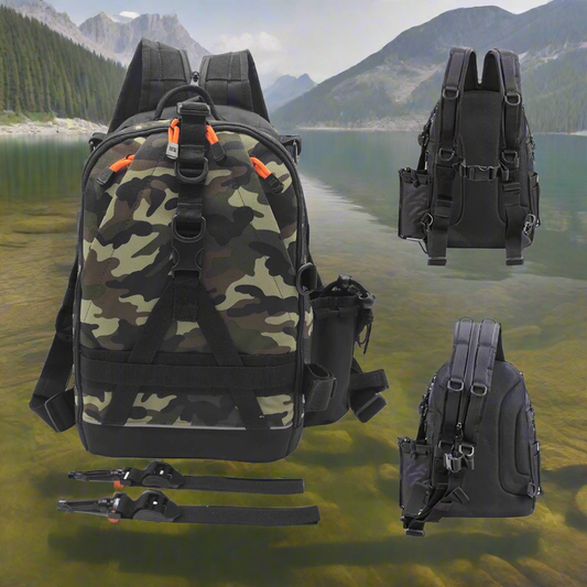 🎒 Amitfo Fishing Backpack with Rod Holder - Versatile Tackle Storage Bag for Women