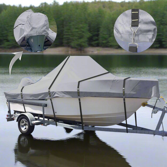 ⛵ Zenicham 900D Center Console Boat Cover - Heavy Duty Waterproof 22-24ft Protection