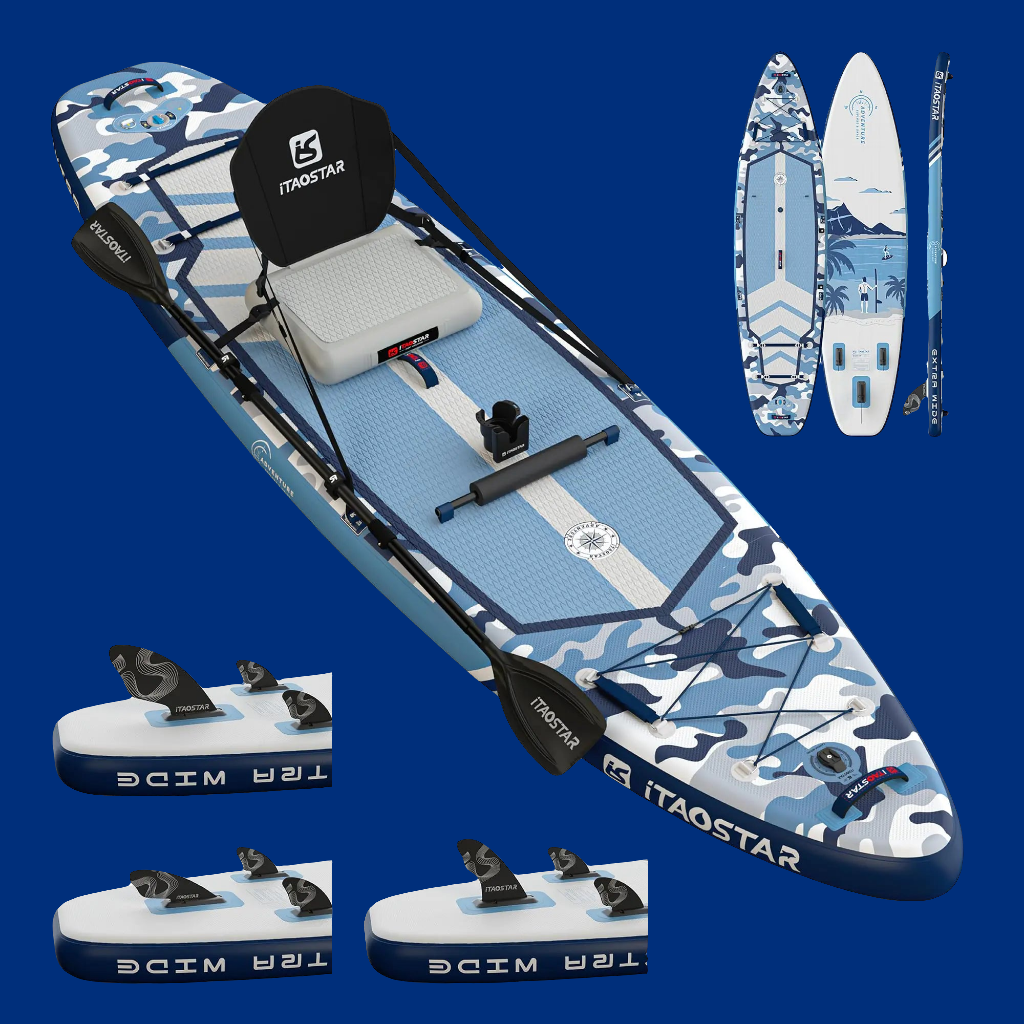 iTAOSTAR A01B 35" Extra Wide Paddle Board for Better Balance Inflatable Stand Up Paddle Board with Premium SUP Accessories Inflatable Paddle Boards for Adults/Youth of All Skill Levels