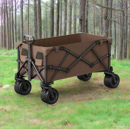 Foldable Outdoor Camping Cart with Push/Pull Handle