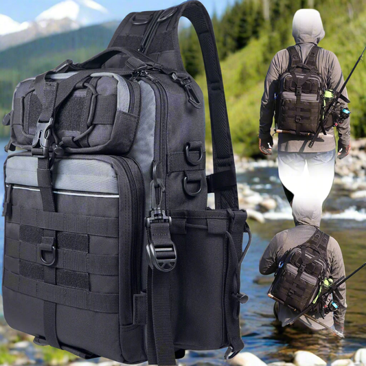 🎣 BLISSWILL Fishing Backpack with Rod Holder - Complete Tackle Bag for Anglers