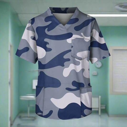 👔 Men's Scrub Tops with Pockets - Professional V-Neck Medical Workwear