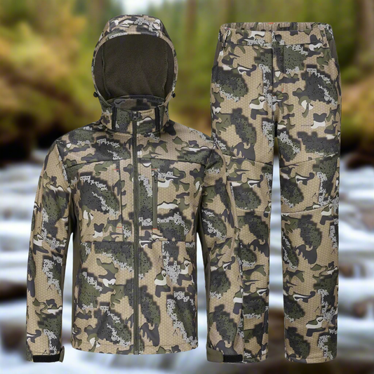 🦌 UIIHUNT Premium Hunting Suit - Fleece Lined Camo Jacket & Pants Set