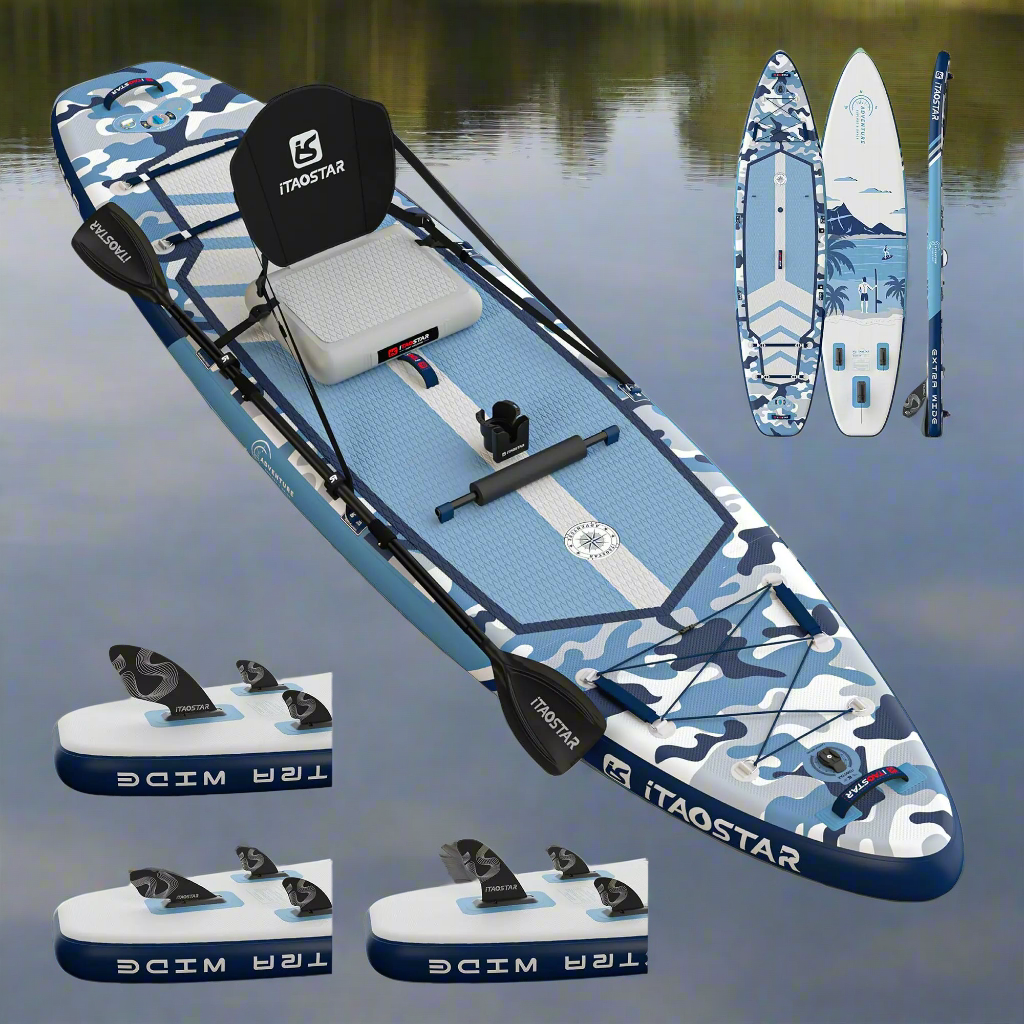 iTAOSTAR A01B 35" Extra Wide Paddle Board for Better Balance Inflatable Stand Up Paddle Board with Premium SUP Accessories Inflatable Paddle Boards for Adults/Youth of All Skill Levels