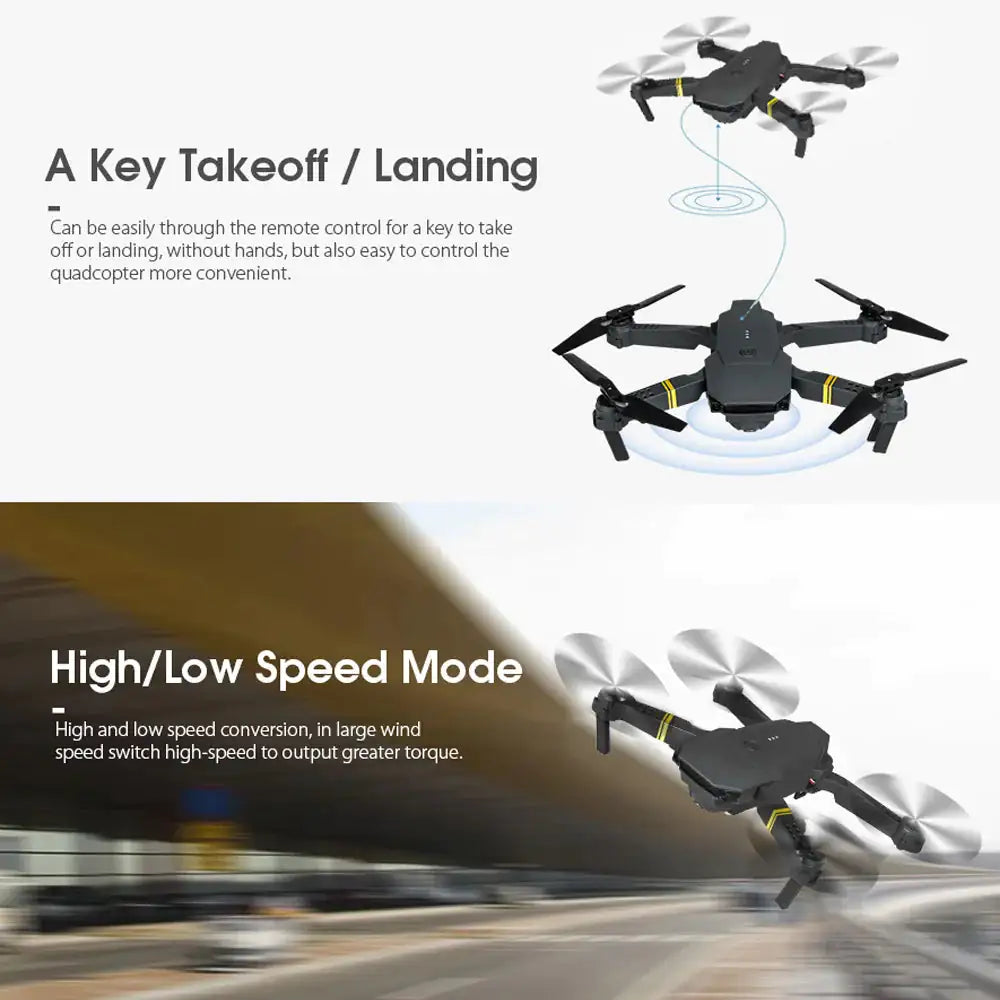 🚁: 4K HD Dual Camera Drone - WiFi FPV Foldable Quadcopter with Wide Angle