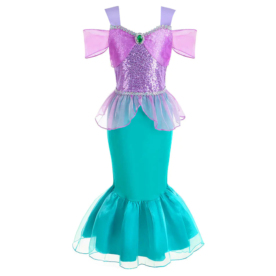 🧜‍♀️: Halloween Mermaid Dress for Girls - Ariel Style